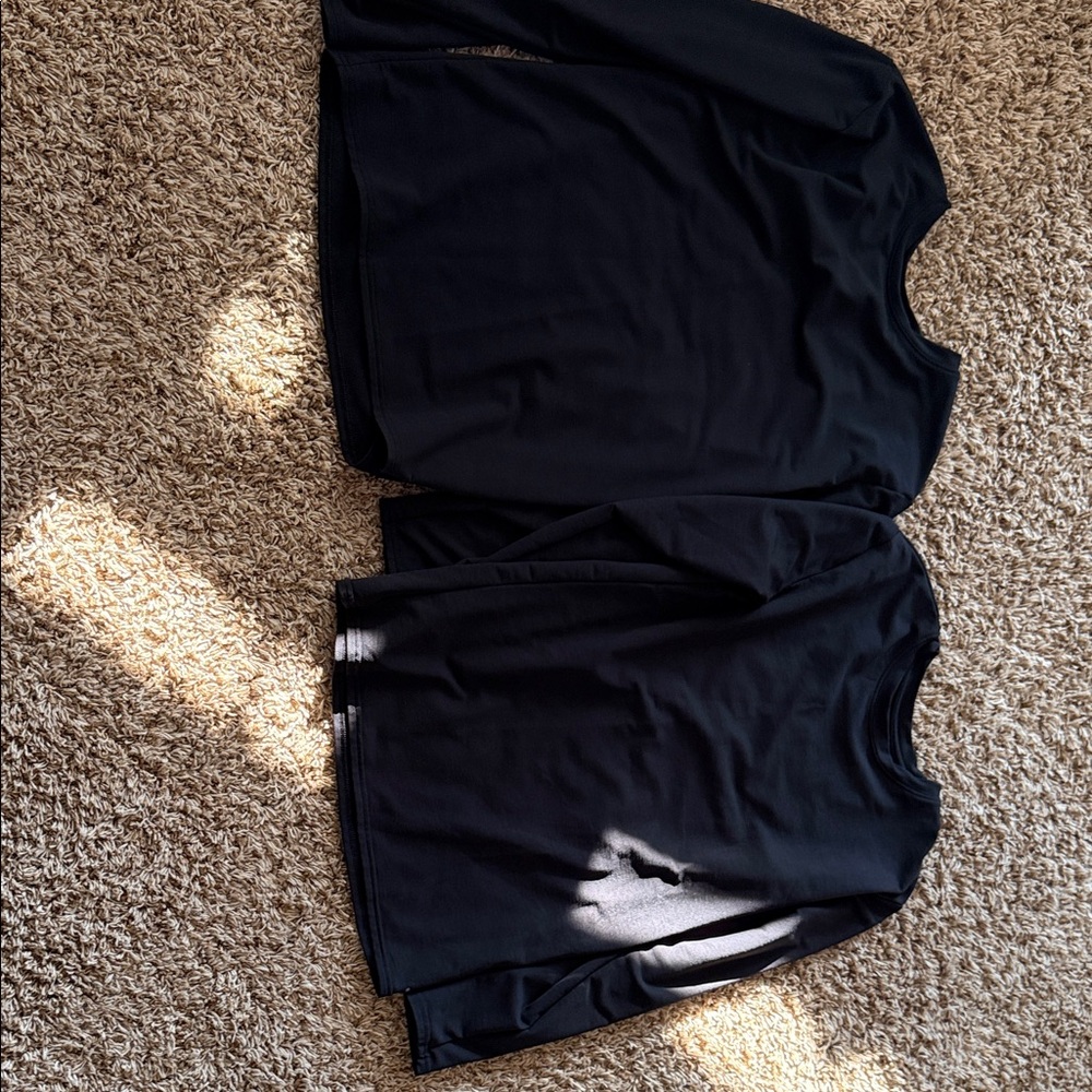 The Academy Brand Black Long Sleeve Crew Top Duo